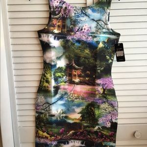 Japanese print mini dress